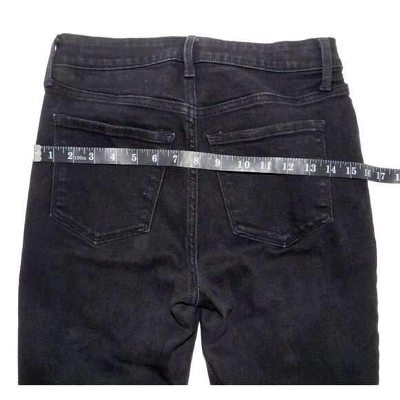 OLD NAVY black faded high rise super skinny jeans inseam 28" women's size 4 - Picture 2 of 4